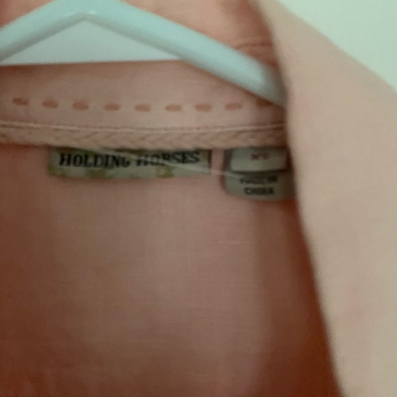 Linen peach blouse from Anthropologie - Picture 3 of 3